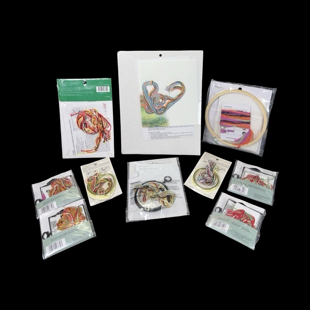 Cross Stitch Mixed Lot of 10 - Disney Tigger Thomas Kinkade Bucilla Dimensions - Picture 2 of 16